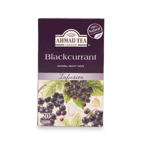 Ahmad Tea, Blackcurrant, 20-Count (Pack of 6)