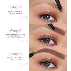 Light Brown Eyebrow Pencil Waterproof for Blondes, Yfulfill Eye Brow Pencil Light Brown Natural for Light Brown Hair, Light Brown Eyebrow Pen, Light Eyebrow Makeup for Women