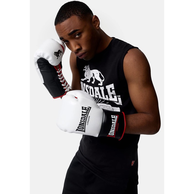 Lonsdale Unisex Adult Campton Equipment, White/Black/Red, 10 oz R