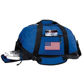American Flag Gym Bag - USA Flag Duffel Bag w/SHOE POCKETS