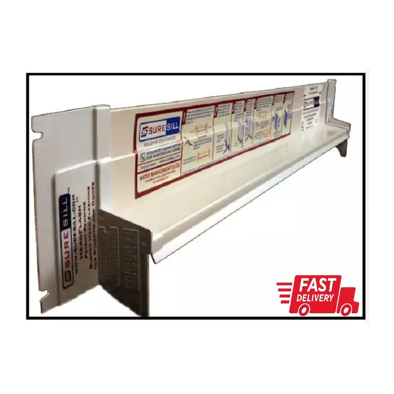 SureSill 42 in. White PVC Sloped Head Flashing for Door