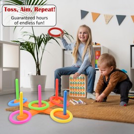 Kiddie Play Ring Toss Game for Kids Party Games for Kids Indoor & Outdoor Play