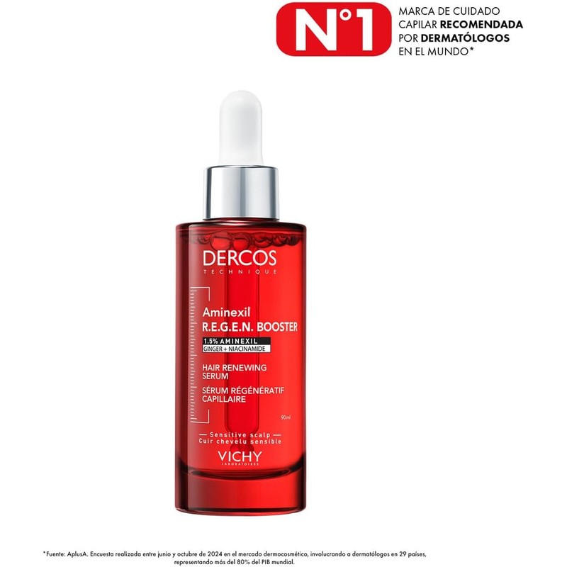 Vichy Dercos R.E.G.EN Booster Sérum Capilar Anti-Caída Dermatológico 90ml