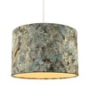 Chic Graphic Designer Jacquard Round Drum Lamp Shade in Teal