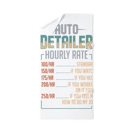 CafePress Auto Detailer Car Detailing Job Hourly 30"x60" Absorbent, Soft Beach Towel