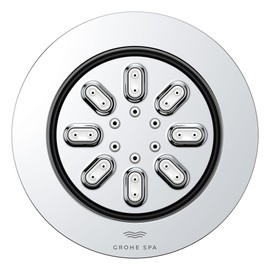 GROHE 26844000 Rainshower Body Spray, Round, Chrome, 0.9 GPM, 2 Sprays