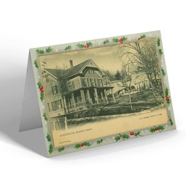 CHRISTMAS CARD - Vintage Connecticut USA - Rockville. Prospect Street (a)