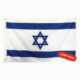 HVATLTL Israel Flags 3x5FT,Heavy Duty 220D Nylon Flag, Vivid Colors,Israeli National Flags Banners with 2 Brass Grommets for Indoor Outdoor. (Israel, 3x5)