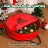 2 Pack 30" Wreath Storage Bags, Heavy Duty Christmas Wreath