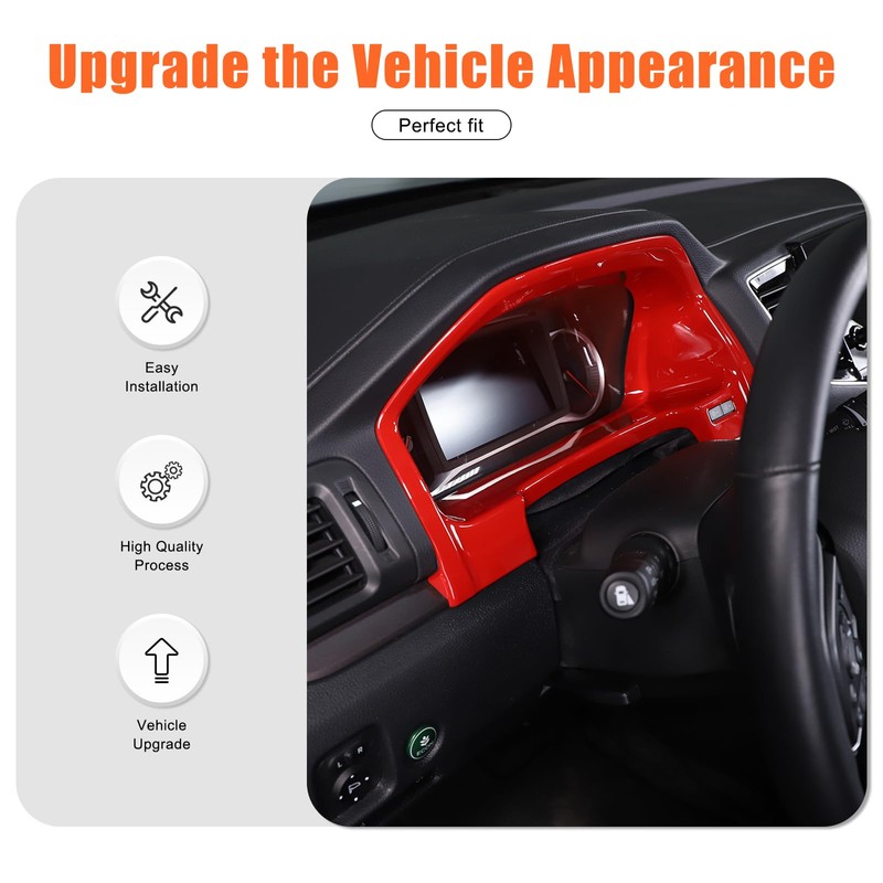Heutamo Dashboard Panel Frame Trim Cover Compatible with Honda Pilot