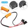 Qiilu Decodificadores LED de 2 piezas para coche, Decodificadores LED