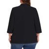 MINTLIMIT Plus Size Blazers 3/4 Sleeve Casual Blazers Lightweight Open