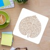FINGERINSPIRE Mandala Leaf Stencils Decoration Template 30x30cm/11.8x11.8inch Plastic Large Leaf