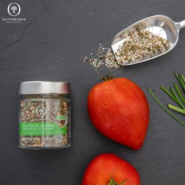 Oliviers & Co Salt & Herbs Mix for Pasta & Salad – Gourmet Italian Seasoning with Sea Salt, Tomato, Marjoram & Chives – Developed by Michelin-Starred Chef – Perfect Holiday Gift – 2.88 Oz