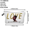 Livel lhood African American Makeup Bag Cute Small Organizer Zipper