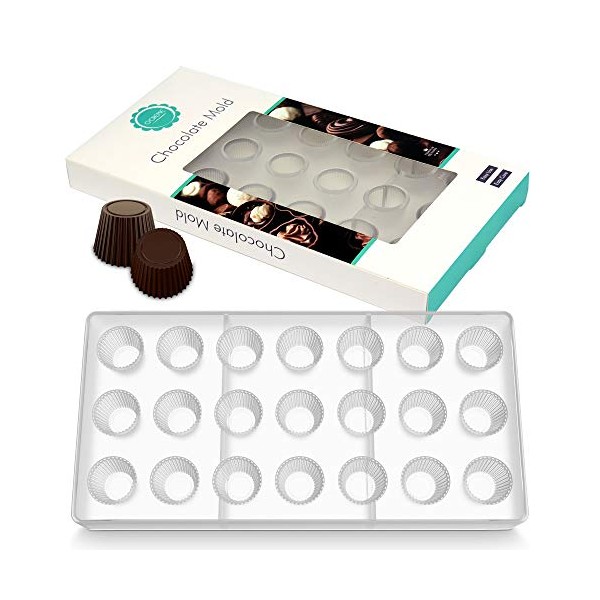 O'Creme Clear Polycarbonate Chocolate Mold Transparent Jelly Candy Mold -