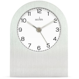 Acctim Sutherland 37077 Brushed Aluminium Table Clock