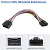 Jayubien Android Radio Extension Cable,ISO Stereo Wiring Harness 16Pin to
