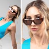 Gafas de sol Mid Cat Eye Retro Leopard Rim -