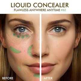 HHLTOH 2-In-1 Green & Dark Skin Color Camo Concealer, Full Coverage, Highly Pigmented Concealer With Matte Finish, Crease-proof, Covers Under Eye Dark Circles & Blemishes - Long-Lasting, 0.09 Fl Oz