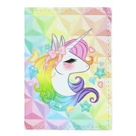 Cute Women Passport Horder PU Leather Passport Cover Travel Unicorn Passport Book Holder For Girls Teens, Unicorn 1014H, Cute