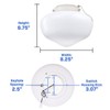 Westinghouse 7785300 LED Schoolhouse Indoor/Outdoor Ceiling Fan Light Kit, White