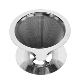 Mikinona Stainless Filter with Mesh Double Layer for Brewing Easy to Clean Dripper for Home Use for Family Coffee Tea Durable and Stylish Design