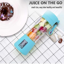 Portable Blender, Smoothie Blender, Blender for Shakes and Smoothies,Upgrade The 6-Blades Mini Blender with USB Interface, Blue Portable Blender for Household