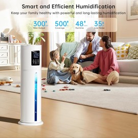 2.1Gal/8L Smart Humidifier Large Room, Top Fill Humidifiers for Bedroom with Diffuser, 7 Color Lights,16H Timer, Auto Mode, APP Remote Control, 4 Levels Cool Mist Air Humidifier for Plants Home