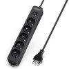 Aigostar 5 Way Power Strip with Switch 250V/3680W 5m Cable