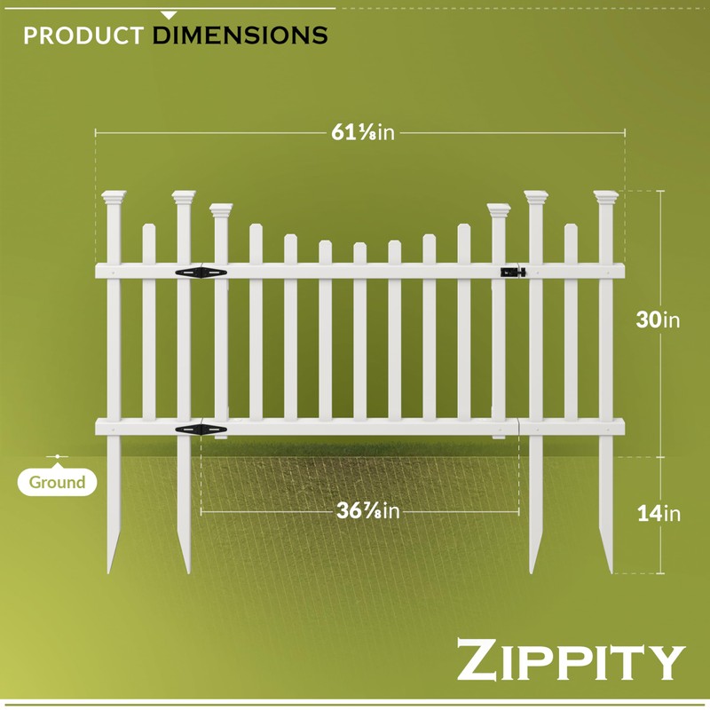 2.5ft H x 5.1ft W (1 Gate) No Dig Zippity