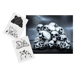 UMR-Design AS-149 Skull Heap Airbrush Stencil Step by Step Size S