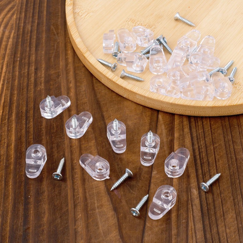20Pcs Glass Retainer Clips, 0.79x0.43 inch Plastic Glass Panel Clips