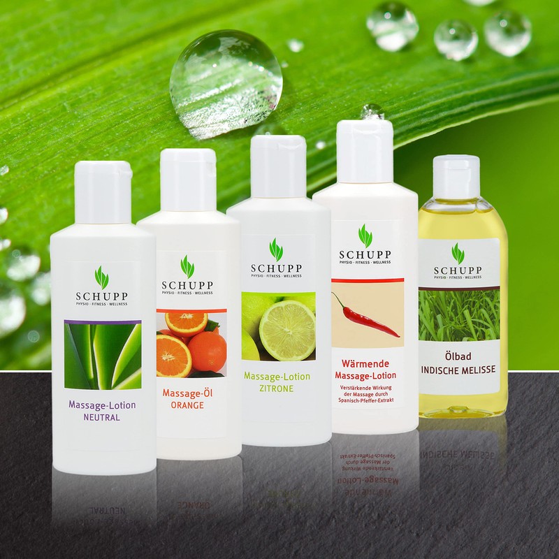 SCHUPP Massage-Lotion Zitrone, 200ml - Massage-Creme für gute Gleitfähigkeit -