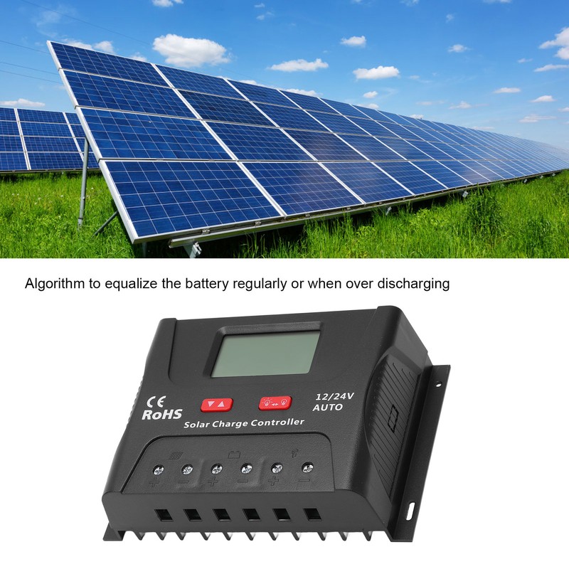 Solar Charge Controller Intelligent PWM 12V 24V Auto Identification 50A