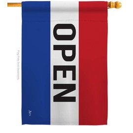 Americana Home & Garden Merchant Open House Flag Novelty Sale Store Retail Business Advertisement Promotion Small Decorative Gift Yard Banner Made in USA 28 X 40