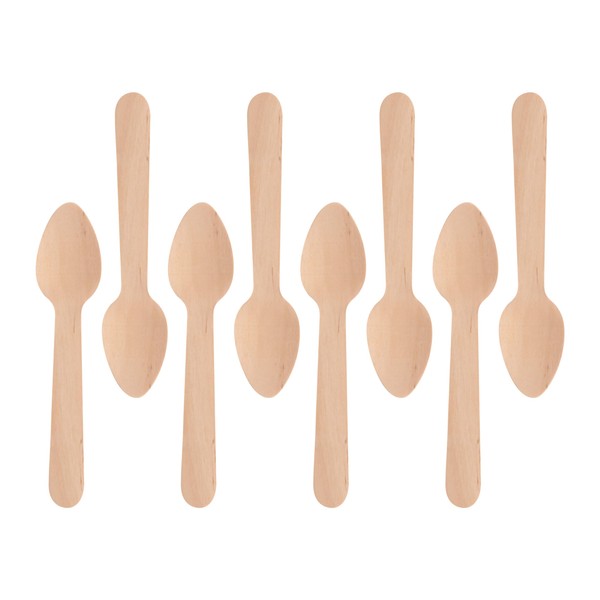 GoCoPack Wooden Cutlery: Pack of 300 Disposable Wooden 11cm Tea