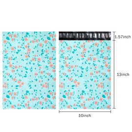 RUSPEPA Poly Mailers Shipping Bags Pretty Thick Self Adhesive Mailing Envelopes 10x13 inches, 40 Pack - Flower Design