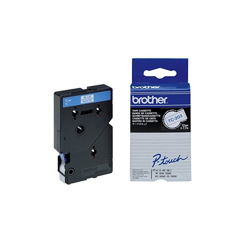 Brother - Printer tape - white, blue - Roll (1.2cm