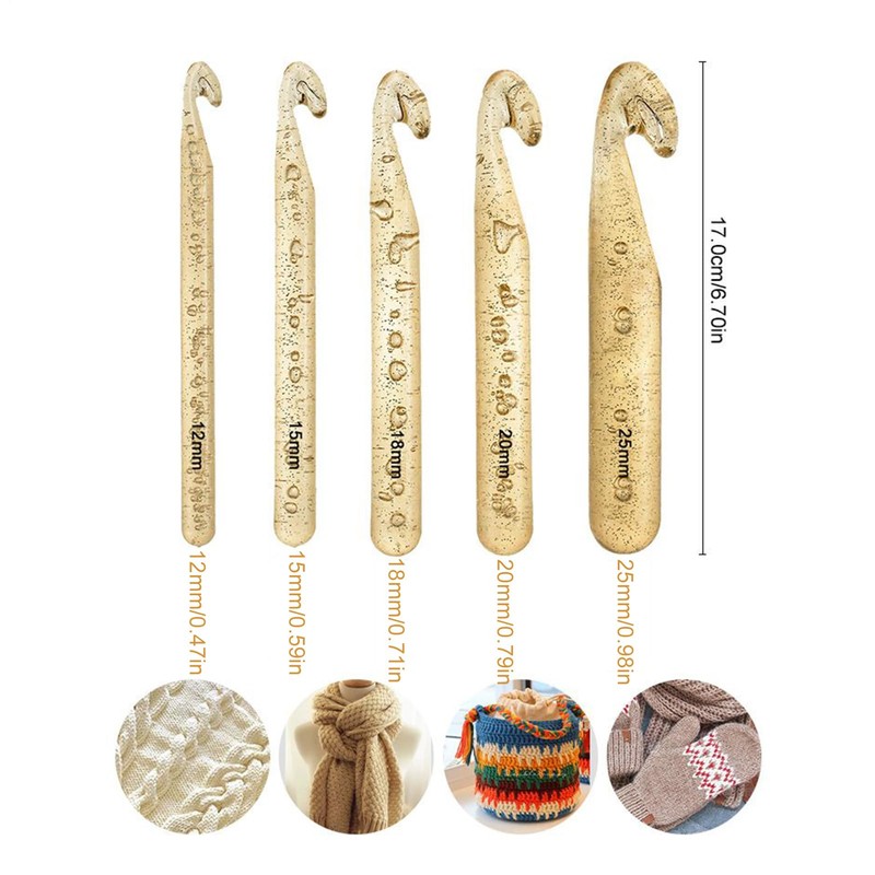 Crochet Needles for Yarn,Ergonomic Crochet Hook Kit | Multifunctional Knitting