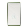 Caspari Antique Robin's Egg Single Initial Guest Towel Napkins in
