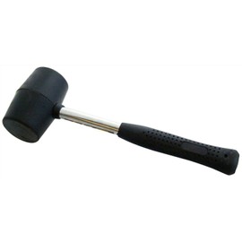 Soft-Faced Hammer with Steel Handles 16oz Rubber Mallet - Steel Shaft for Camping Tent PEG