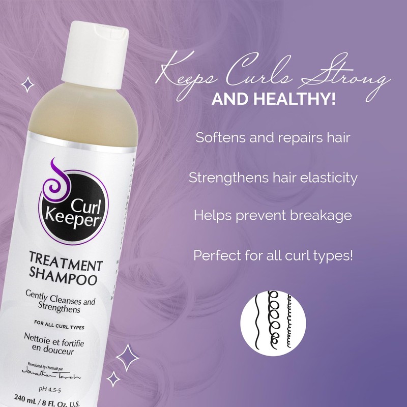 Curl Keeper Treatment Shampoo for Curly Hair, 8 Fl Oz