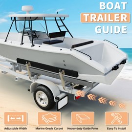 ECOTRIC 61" Adjustable Boat Trailer Bunk Board Guide-On Rails Rustroof Galvanized Steel Ski Boat Fishing Boat Sailboat Trailer 2PCS Adjustable