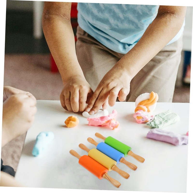 BIUDECO Rolling Pin for Clay 4 Color Mini Rolling Pin