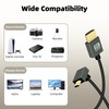 RIIEYOCA 90 Degree 8K Short Micro HDMI to HDMI Coiled