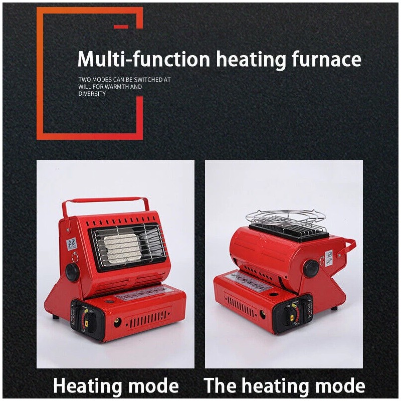 Amotopart Camping Emergency Butane Heater Double Coherent Heat Source Survival