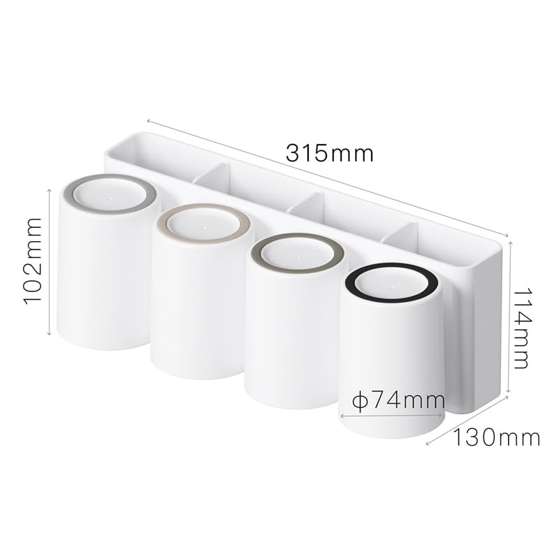 FLAUVEL Wall-Mounted Toothbrush and Toothpaste Holder - Self-Draining Design, Easy