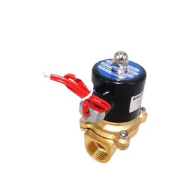 UDWTMTPRT 2W Series Closed Water Valve 1/4" 1/8" 1/2" 3/4" AC220V DC24V Electric Solenoid Valve Water Oil air Pneumatic Valve NC(2W250-25,DC12V)