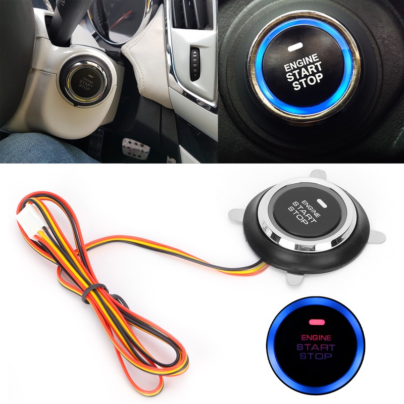 12V Engine Start Stop Push Button Universal Keyless Entry Ignition